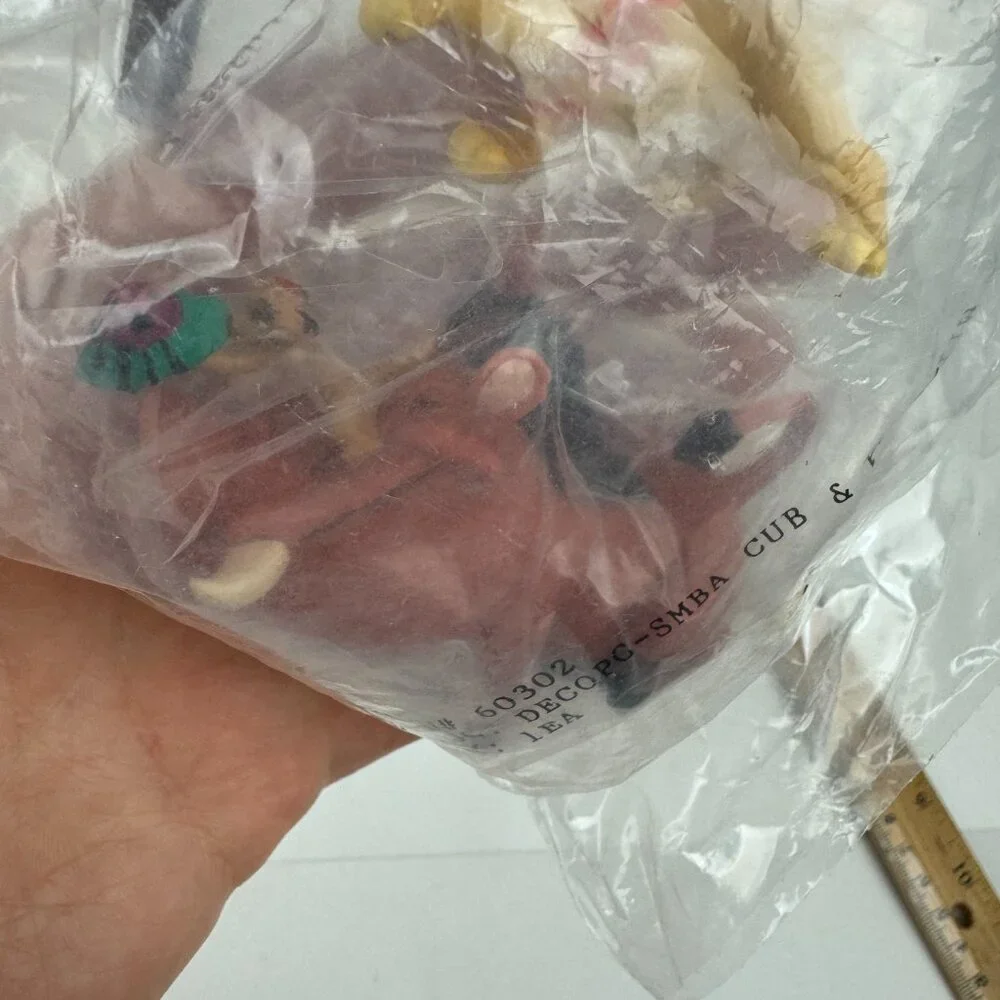 Sealed Vtg 90s Lion‎ King Simba Timon Pumbaa Cake Topper w Palm Trees Applause